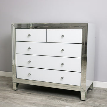 Bianco Large Chest of Drawers Cabinet Bedroom Furniture