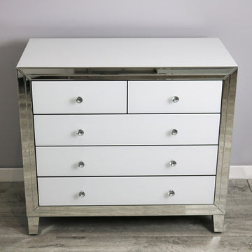 Bianco Large Chest of Drawers Cabinet Bedroom Furniture