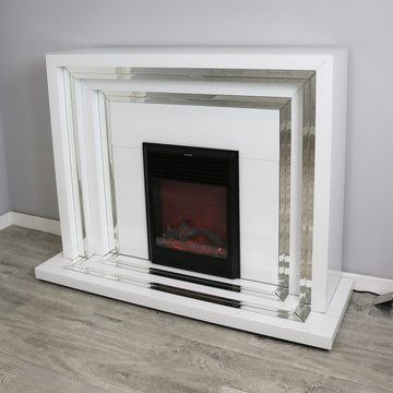 Bianco Grand Fireplace Heater Home Electric Fireplace LED