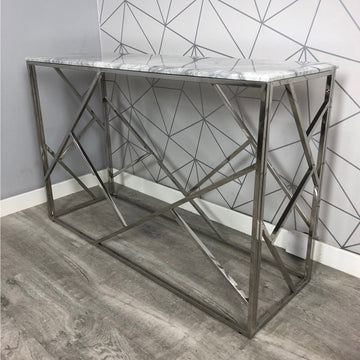 Grey Marble Console Table Living Room Home Furniture