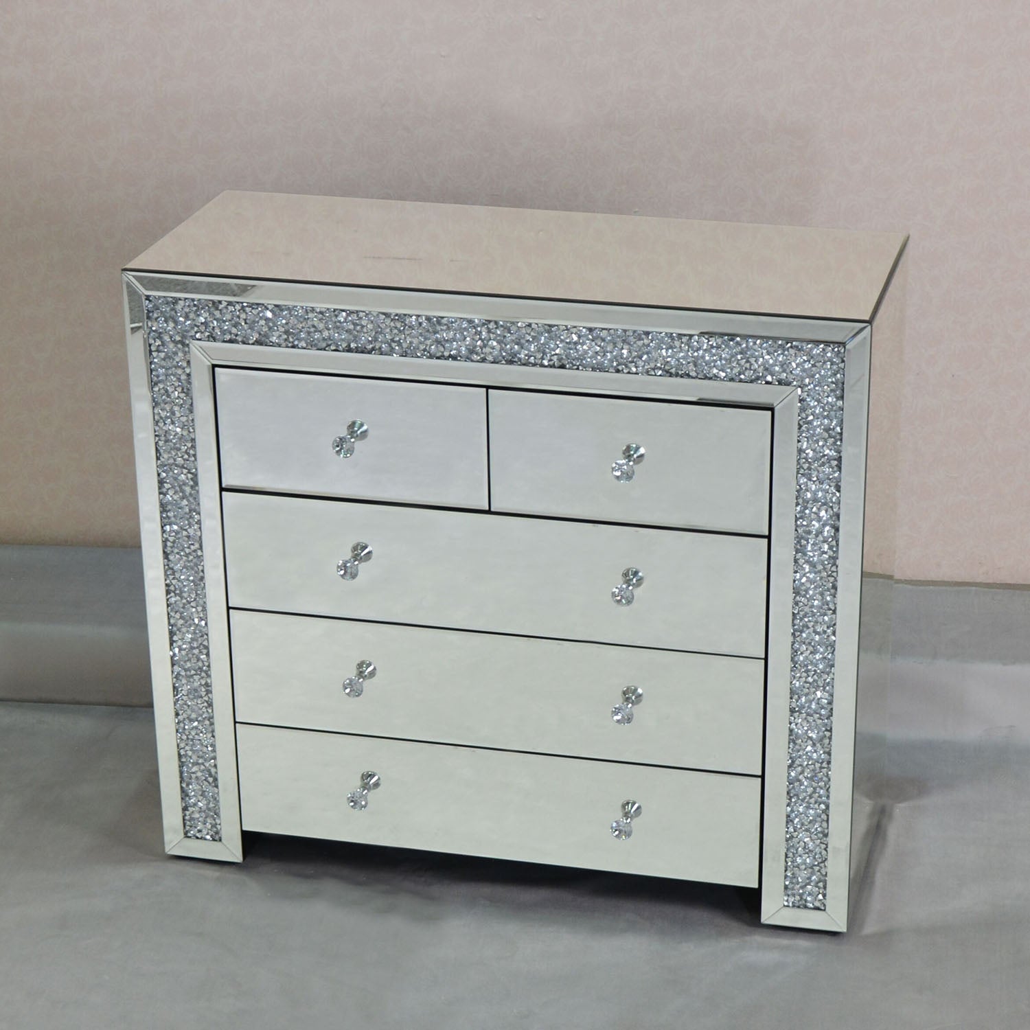 Mocka Chest of Drawers Bedroom Furniture Mirrored Finish