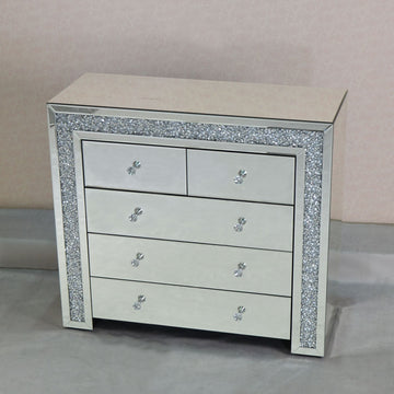 Mocka Chest of Drawers Bedroom Furniture Mirrored Finish