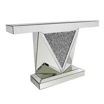 Crushed Diamond Triangle Console Table