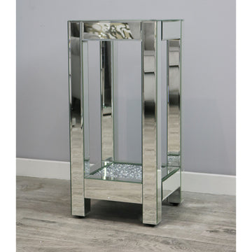 Diamond Crush Large Side Table Mirror End Room Furniture