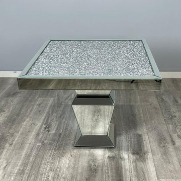 Crushed Crystal Top Dining Table Mirrored Home Furniture