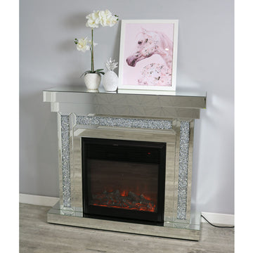 Diamond Crush Fireplace Heater LED Flame Effect
