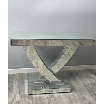 Swift Console Table Mirrored Finish Hallway Home Furniture