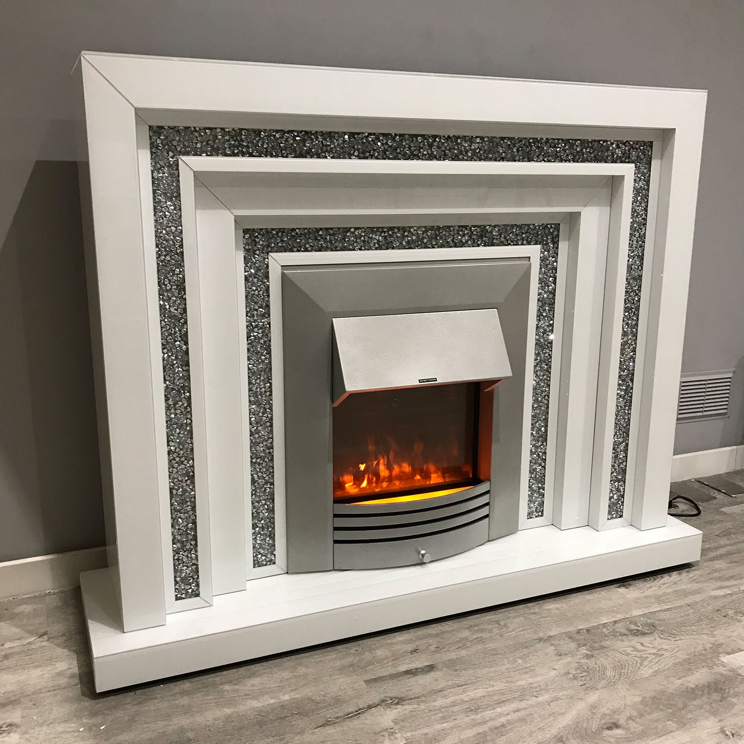 White Levels Fireplace Heater Home Electric LED Flame