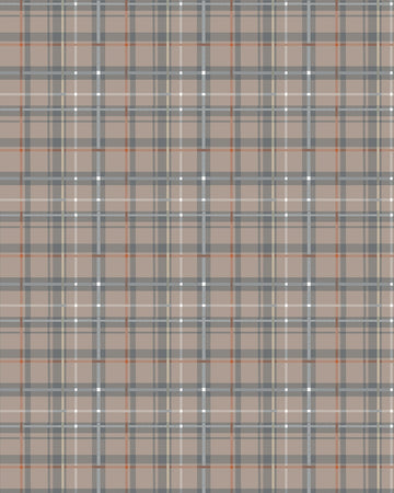 Tartan Check Fleece Blanket Throw, 120x150cm - Natural