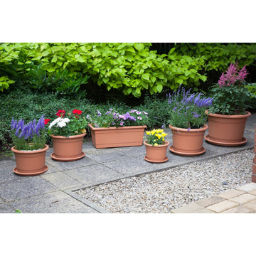30cm Basic Round Brown Planter