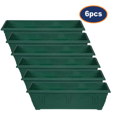 6pcs 60cm Green Box Plastic Planter