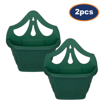 2Pcs 31cm Green Wall Hanging Plastic Planter