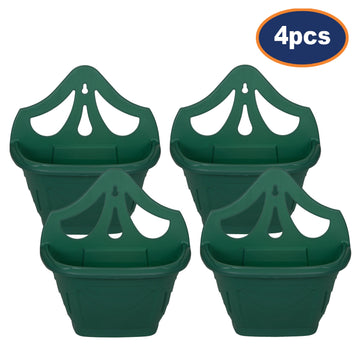 4Pcs 31cm Green Wall Hanging Plastic Planter