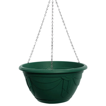 32cm Hanging Chain Planter Pot Green