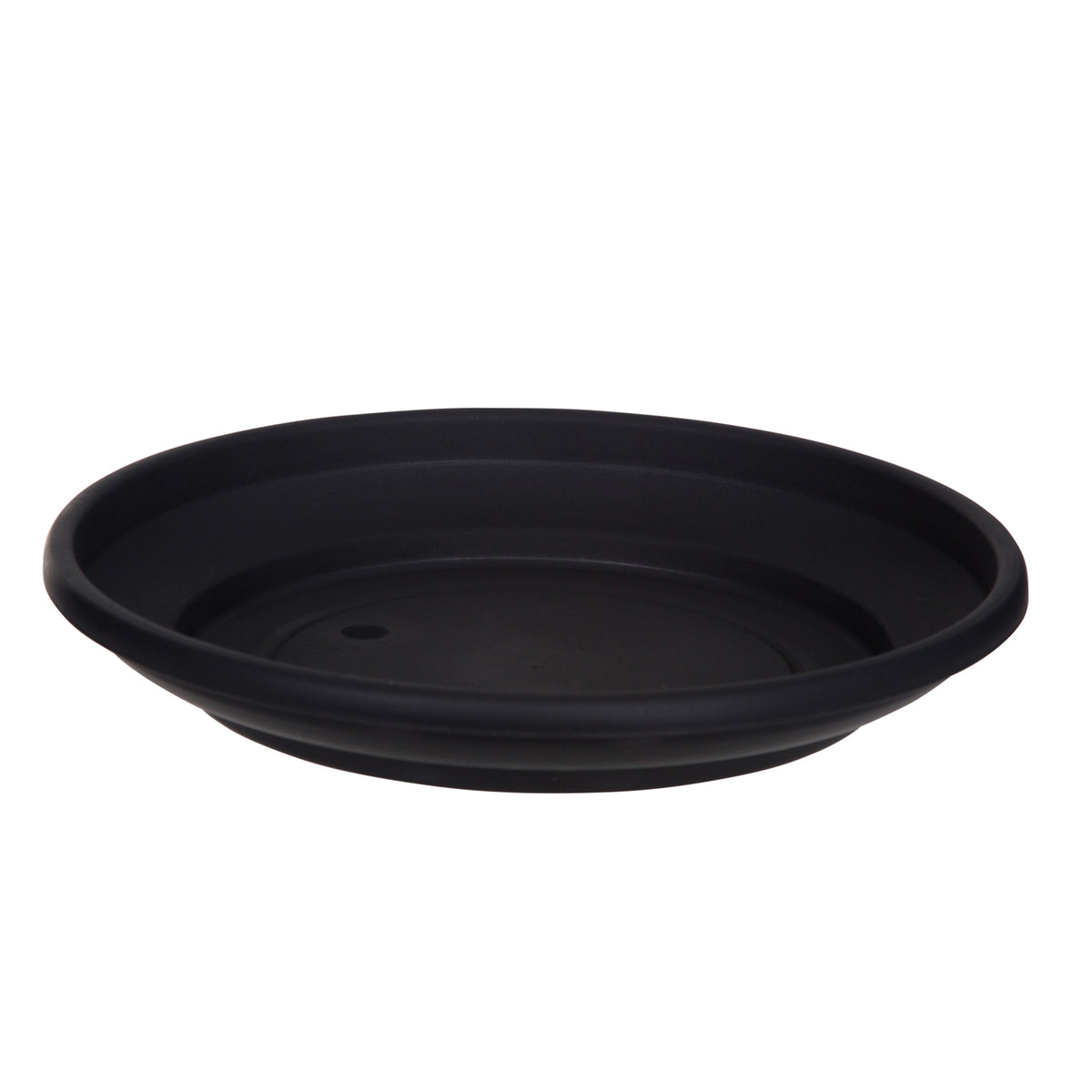 43cm Black Round Venetian Plant Pot Saucer