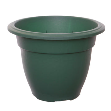 20cm Plastic Bell Planter Green Round