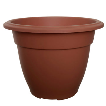 30cm Basic Round Brown Bell Planter & Drip Saucer Tray