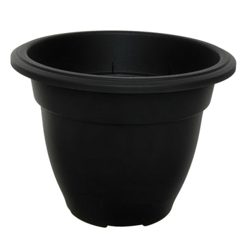 30cm Plastic Bell Planter Round Flower Plant Pot Black