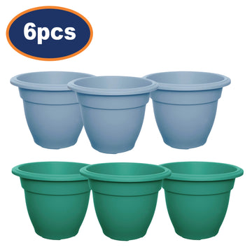 6pcs Blue Green 30cm Bell Planter Garden Round