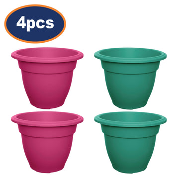 4pcs Green Pink 30cm Bell Planter Garden Round