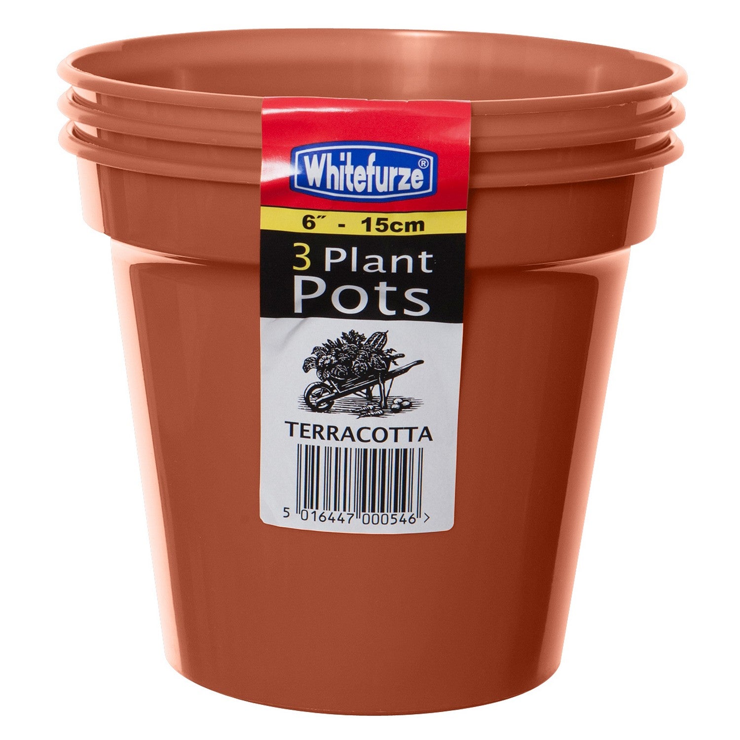Set of 3 15cm Garden Pots