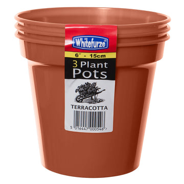Set of 3 15cm Garden Pots
