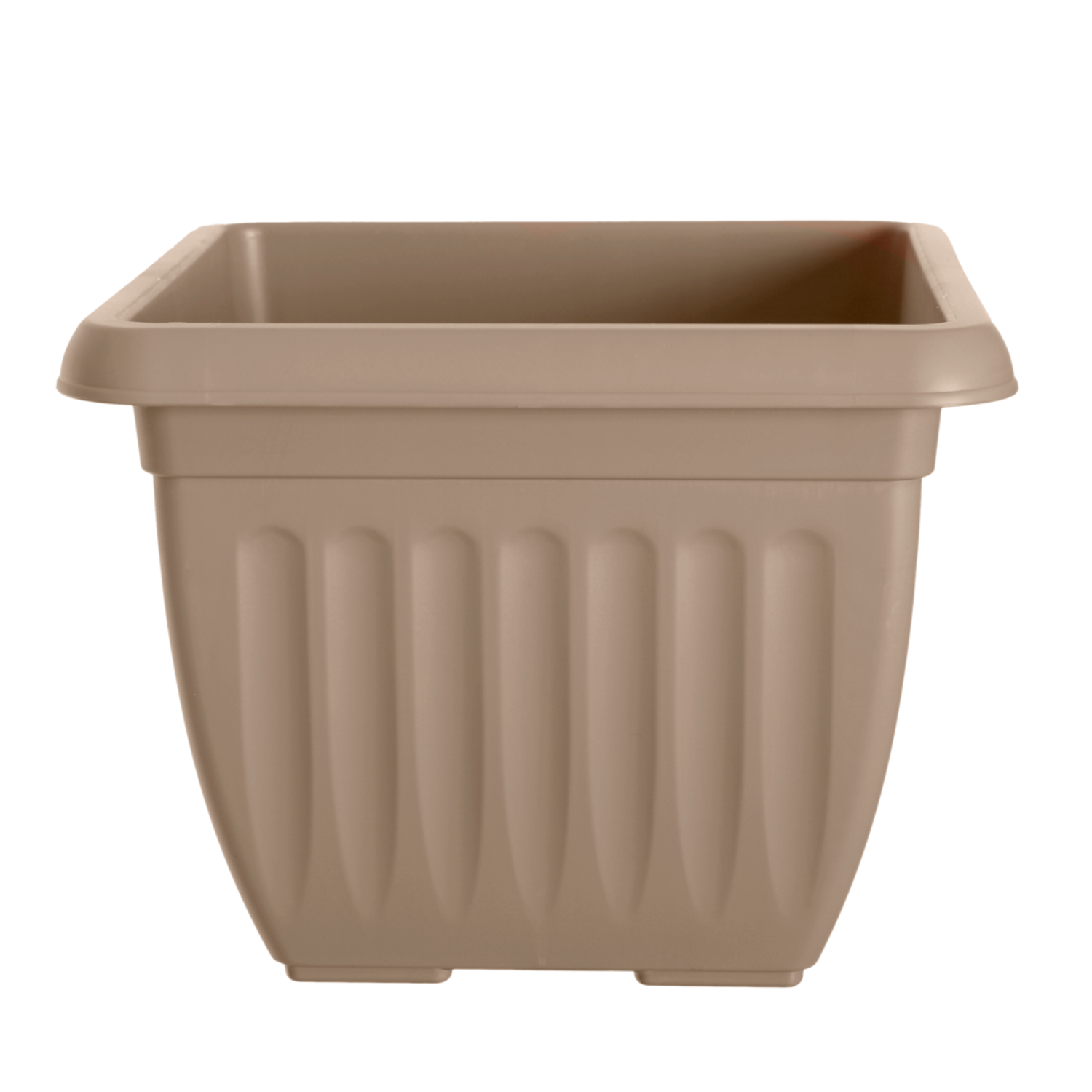 30cm Square Taupe Plastic Planter