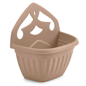32cm Wall Cream Hanging Planter Terracotta