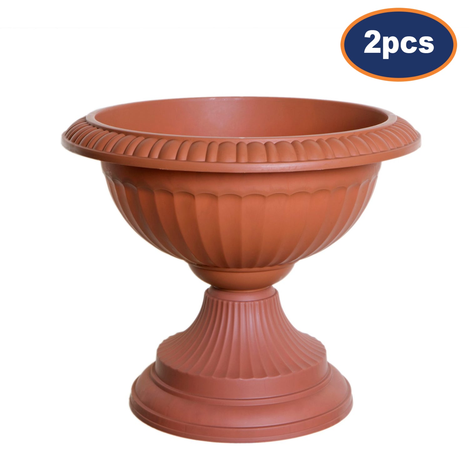 2Pcs 42cm Terracotta Grecian Urn Plastic Planter