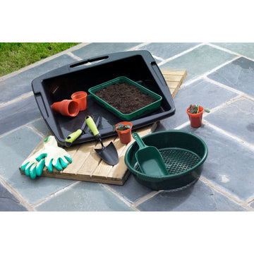 2pc 36cm Green Plastic Garden Sieve