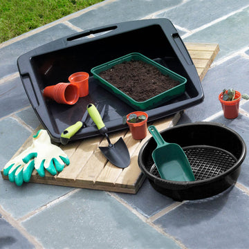 36cm Black Plastic Garden Sieve