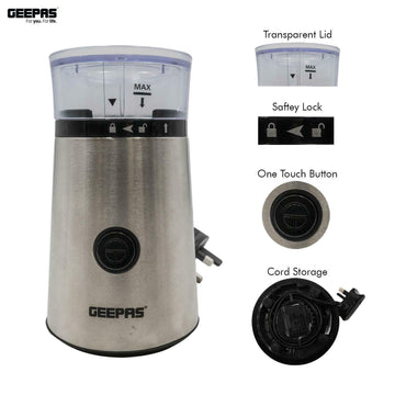 150W Electric Coffee Grinder Machine Bean Nut & Spice Grinding