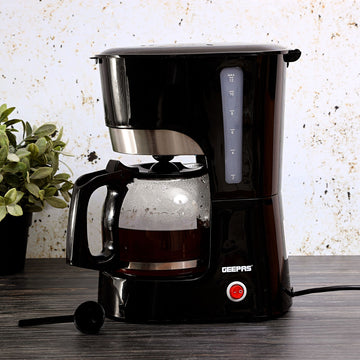 1.5L Black Filter Coffe Maker Machine Glass Carafe