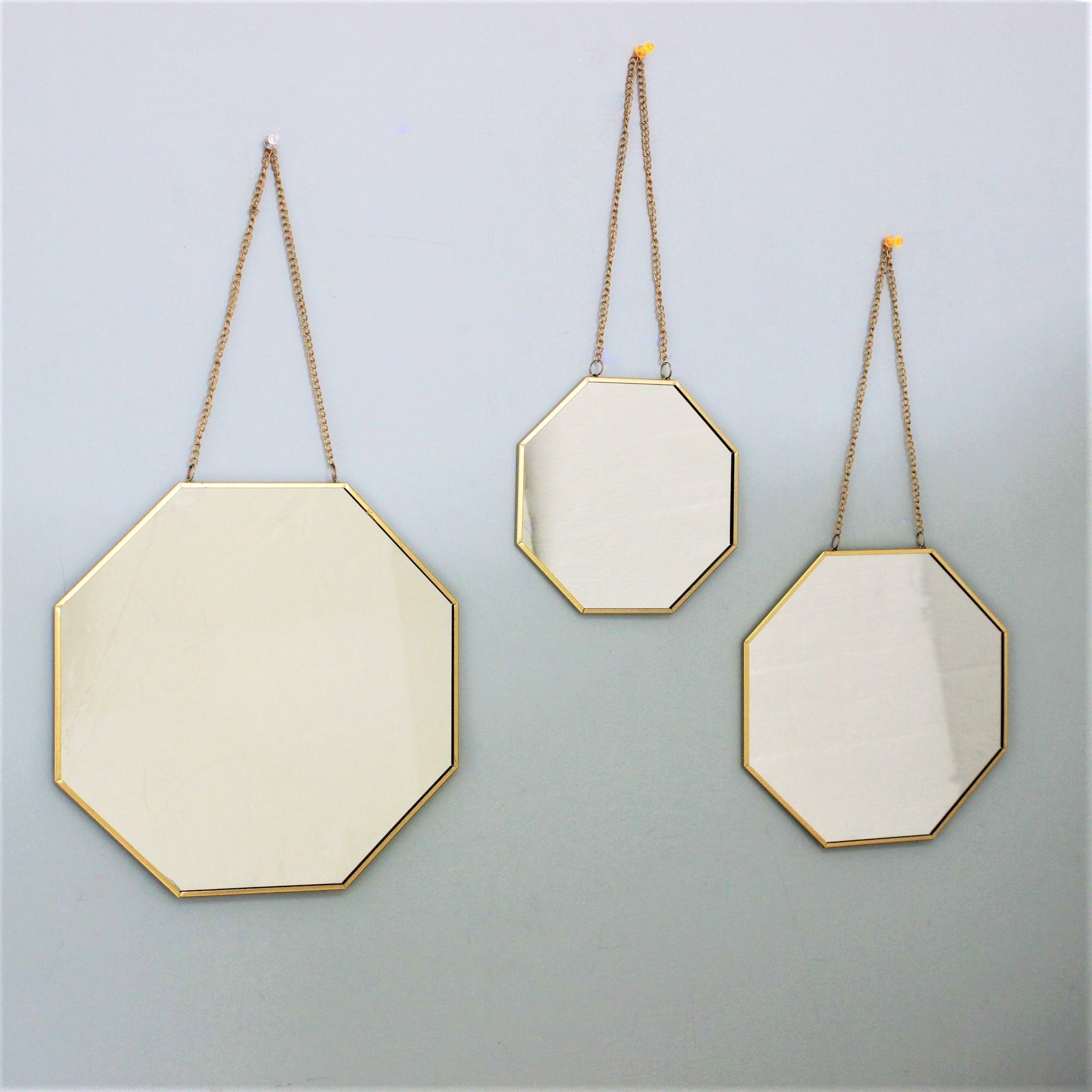 Set of 3 Octagonal Wall Mirror