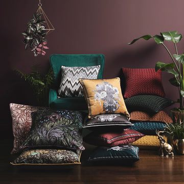 Laurence Llewelyn-Bowen Velvet Elephant Filled Cushion 43x43cm - Green