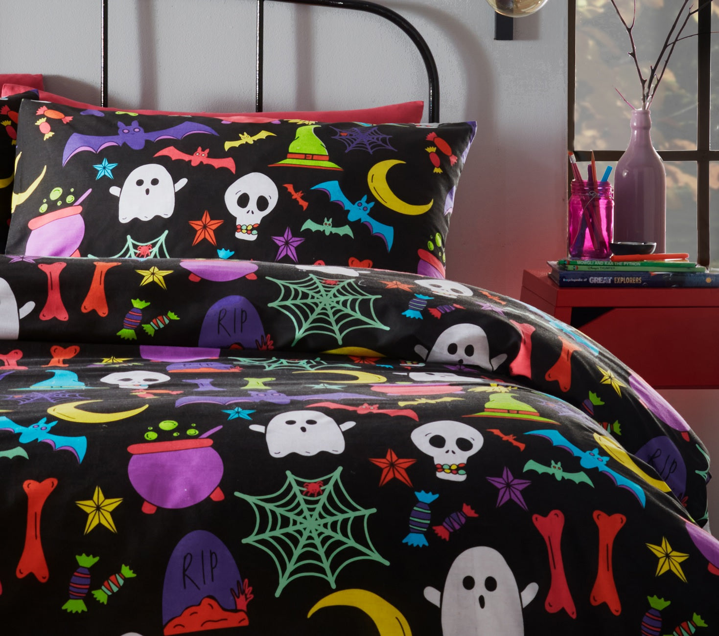 RESERVED Halloween glow in the dark blanket high quality & spider web blanket