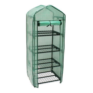 Clear 4-Tier Frame Zip Cover Plants Vegetables Greenhouse