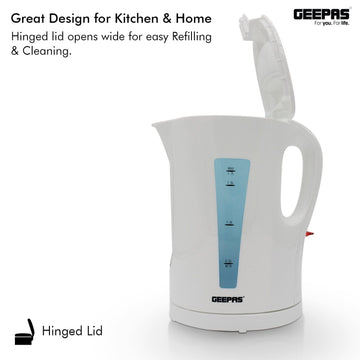 2200W White Electric Kettle Cordless Fast Boil 1.7L Jug