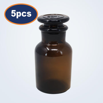 5Pcs 60ml Amber Glass Apothecary Bottle