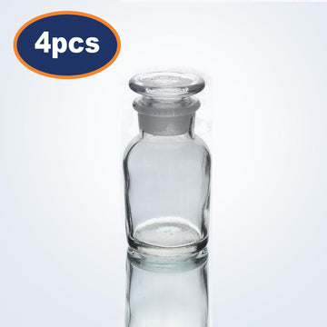 4Pcs 60ml Clear Glass Apothecary Bottle