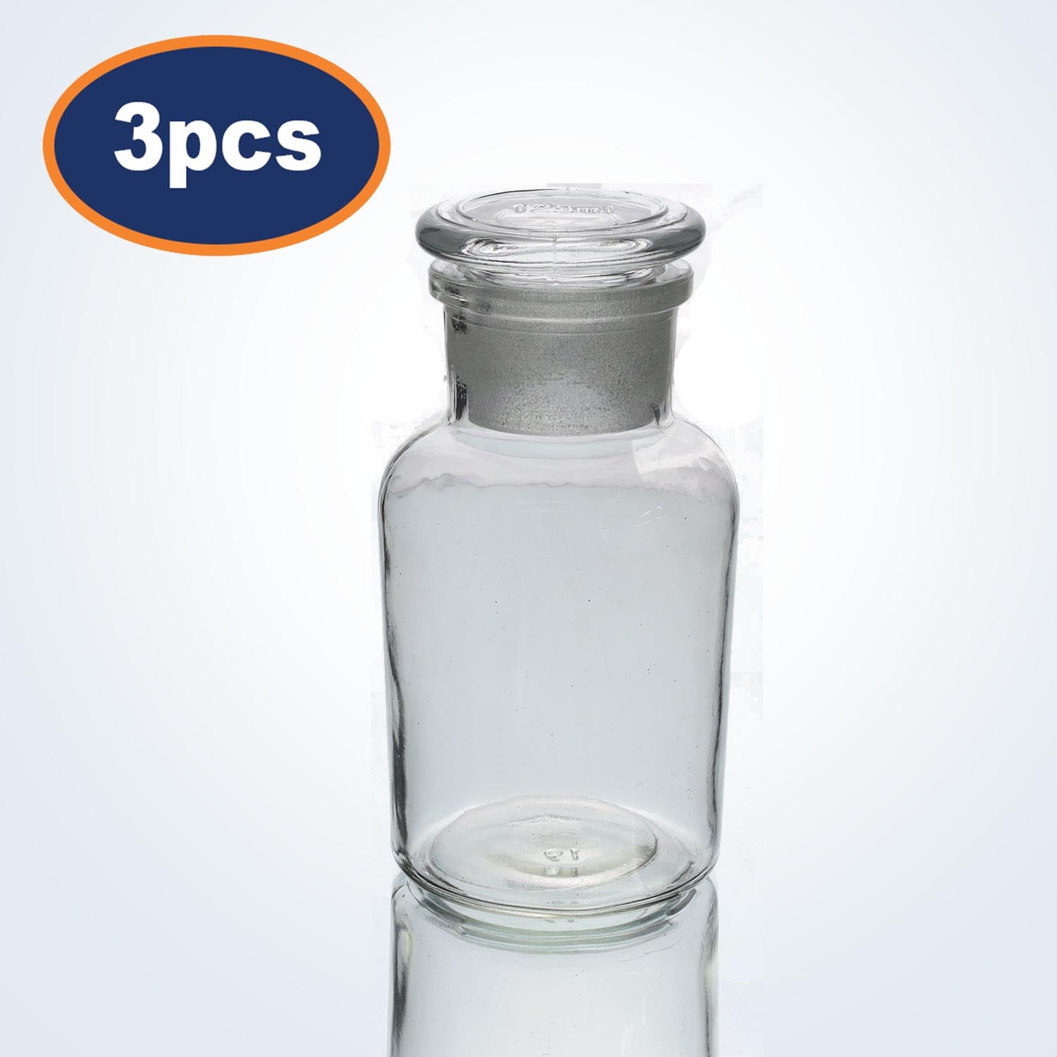 3Pcs 125ml Clear Glass Apothecary Bottle