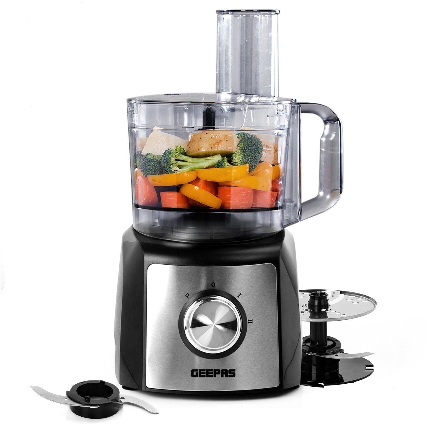 1200W Black Food Processor 2 Speed & Pulse Blender