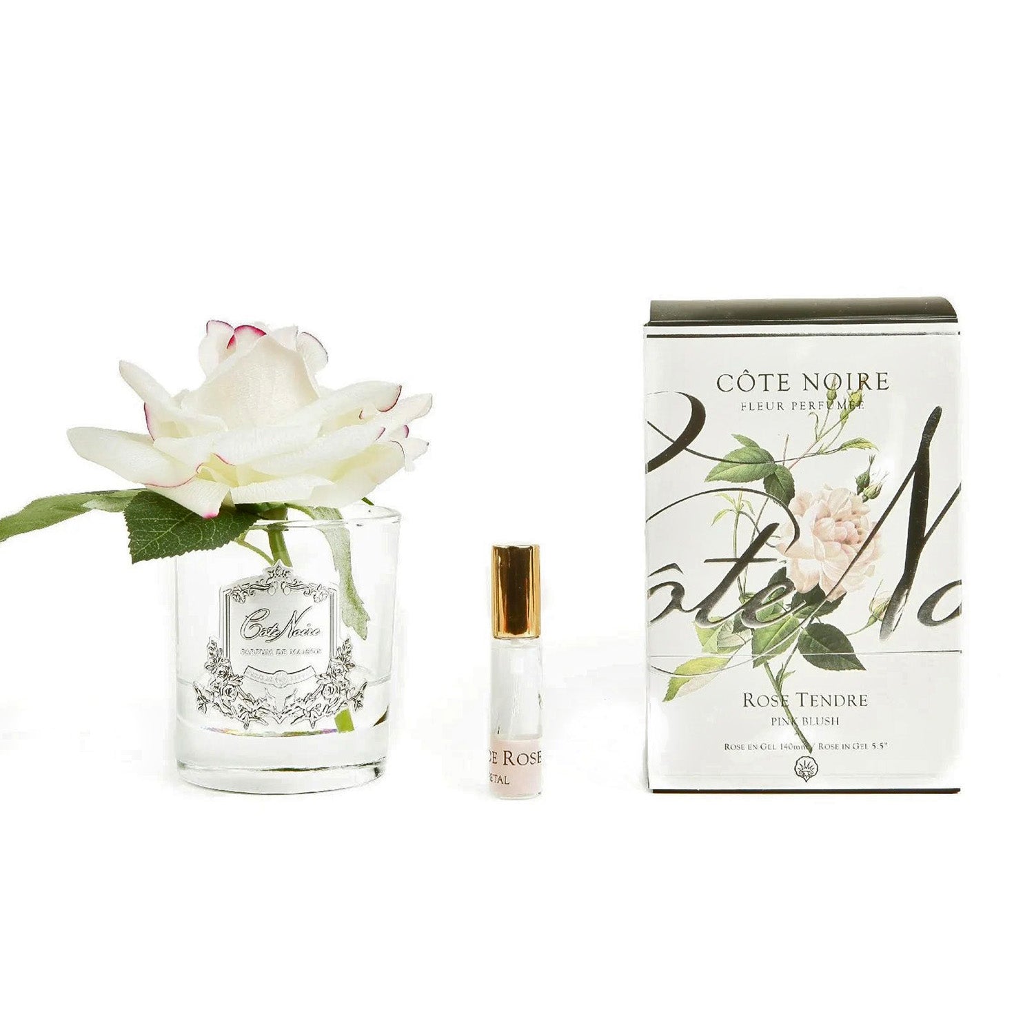 Cote Noire Perfumed Single Rose Pink Blush Clear Gel Air Freshener