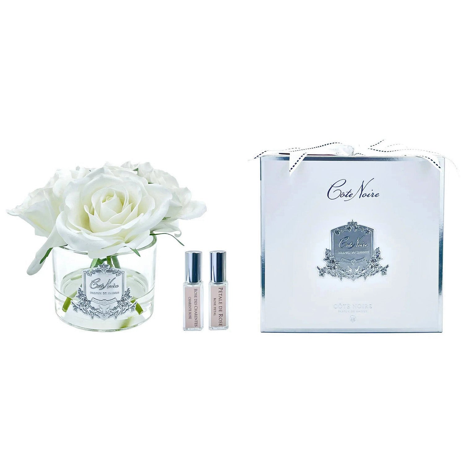 Cote Noire 5 Perfumed Roses White Clear Gel Air Freshener