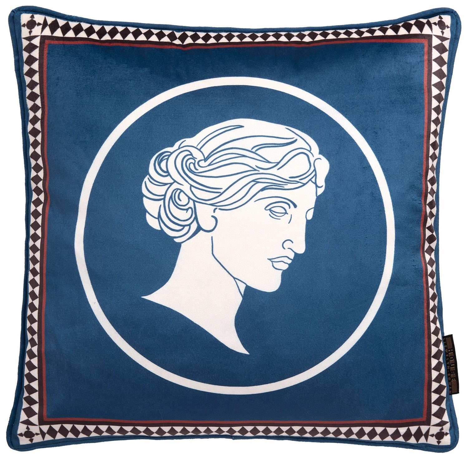 Laurence Llewelyn-Bowen Velvet Goddess Muses Cushion Cover 43x43 Teal