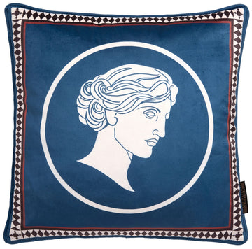 Laurence Llewelyn-Bowen Velvet Goddess Muses Cushion Cover 43x43 Teal