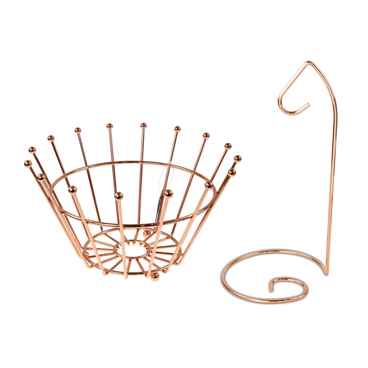 Copper Banana Hanger & Crown Fruit Bowl