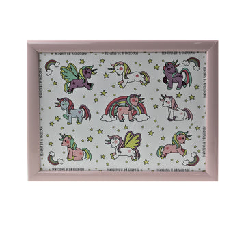 5-pc Pink Laptray Set for Kids - Unicorn