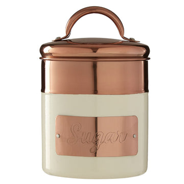 Set Of 2 Copper Cream Canister