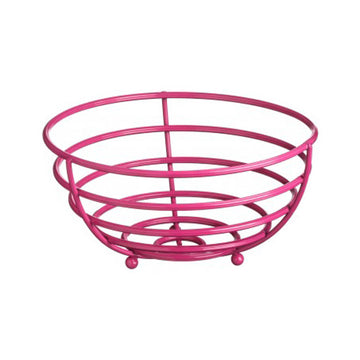 2-pc Helix Pink Metal Utensil Holder & Fruit Bowl